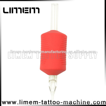 Best sale red 1 inch Silicone Tattoo Disposable Grip Rubber grip tube plastic grip new